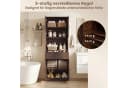 COSTWAY Badkommode Hochschrank 60x35x171,5cm Rustikal Braun Bild 3