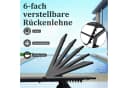 COSTWAY Gartenliege-Set 2 St. Verstellbar mit Tisch, Rollen Bild 1