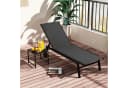 COSTWAY Gartenliege-Set 2 St. Verstellbar mit Tisch, Rollen Bild 2