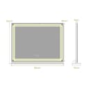 COSTWAY Schminkspiegel LED beleuchtet 80x62cm Bild 3