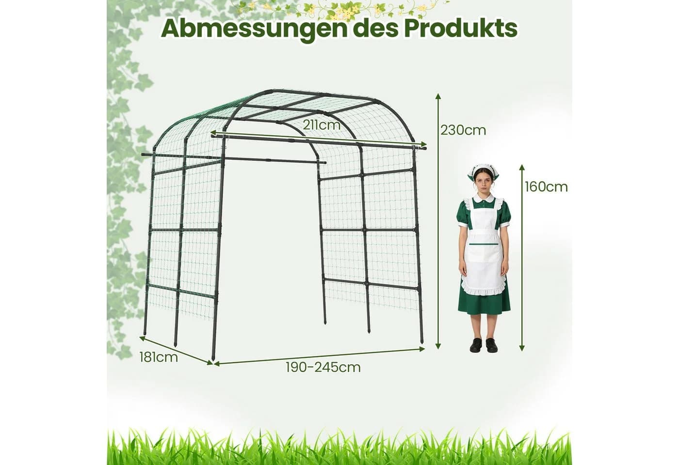COSTWAY Rankhilfe für Kletterpflanzen verstellbar - Bild 4