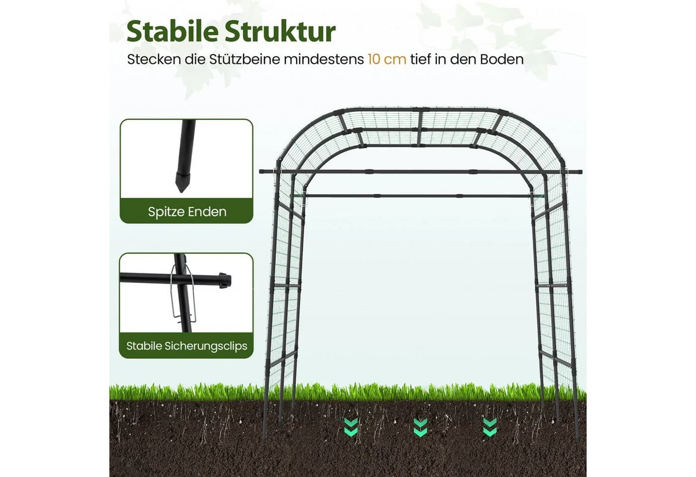 COSTWAY Rankhilfe für Kletterpflanzen verstellbar - Bild 5
