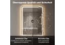COSTWAY Badspiegel mit LED Beleuchtung & Touch, Anti-Beschlag, Silber Bild 1