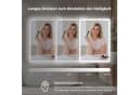COSTWAY Badspiegel mit LED Beleuchtung & Touch, Anti-Beschlag, Silber Bild 4