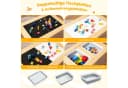 COSTWAY Kindersitzgruppe 3-tlg. Spieltisch mit Hockern & Behältern Weiß Bild 1