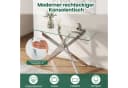 COSTWAY Konsolentisch Glas Chrom Silber Modern Bild 3