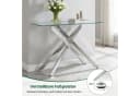 COSTWAY Konsolentisch Glas Chrom Silber Modern Bild 5