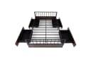 COSTWAY Metallbett 140x200 mit 4 Schubladen & Lattenrost Braun/Schwarz Bild 2