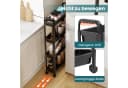 COSTWAY Rollwagen Nischenregal 4-stufig Kunststoff Bild 5