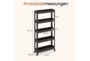 COSTWAY Rollwagen Nischenregal Kunststoff Schwarz/Weiß Bild 5