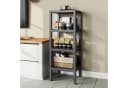 COSTWAY Badregal stehend schmal 4-stufig Kunststoff grau Bild 1
