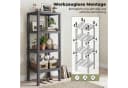 COSTWAY Badregal stehend schmal 4-stufig Kunststoff grau Bild 3