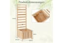COSTWAY Hochbeet mit Rankgitter Natur Holz 123 cm Bild 3