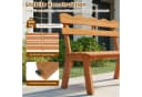 COSTWAY Gartenbank Akazienholz 2-Sitzer wetterfest Bild 5