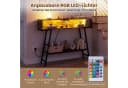 COSTWAY Konsolentisch mit LED & Ladestation Rostbraun/Schwarz Bild 3