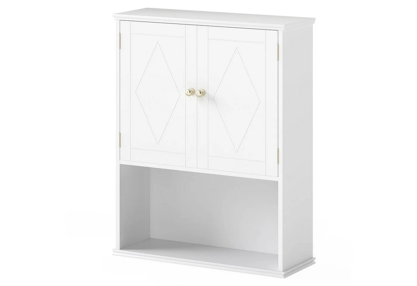 KOMFOTTEU Wandschrank Medizinschrank 2-Türig mit Verstellbarem Regal - Bild 2