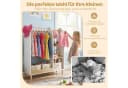 COSTWAY Kleiderständer mit Spiegel und LED-Beleuchtung für Kinder Bild 1