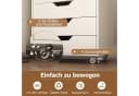 COSTWAY Rollcontainer mit 7 Schubladen Aktenschrank mit Rollen Weiß Bild 4