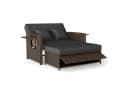 COSTWAY Loungebett Rattan 2-Personen 3 in 1 mit verstellbarer Rückenlehne Bild 2