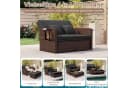 COSTWAY Loungebett Rattan 2-Personen 3 in 1 mit verstellbarer Rückenlehne Bild 4