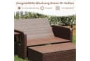 COSTWAY Loungebett Rattan 2-Personen 3 in 1 mit verstellbarer Rückenlehne Bild 5