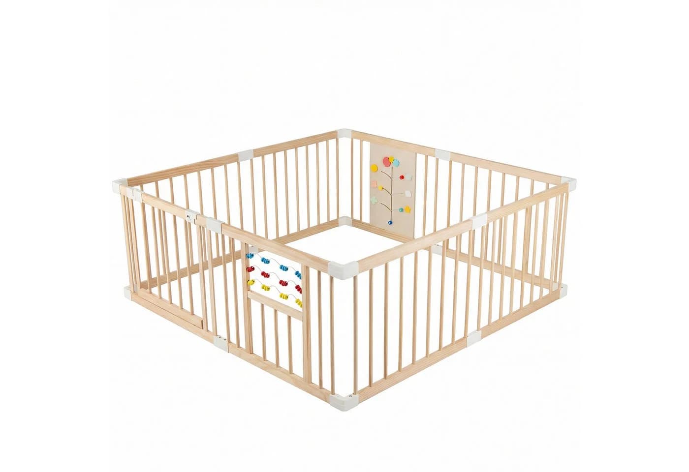 COSTWAY Laufgitter Baby Laufstall Krabbelgitter mit Tür faltbar - Bild 2