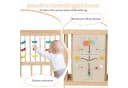 COSTWAY Laufgitter Baby Laufstall Krabbelgitter mit Tür faltbar Bild 5