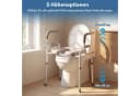 COSTWAY WC-Aufstehhilfe Toilettensitzerhöhung mit Griff Weiß/Silber Bild 1