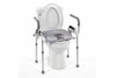 COSTWAY WC-Aufstehhilfe Toilettensitzerhöhung mit Griff Weiß/Silber Bild 2