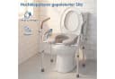 COSTWAY WC-Aufstehhilfe Toilettensitzerhöhung mit Griff Weiß/Silber Bild 4