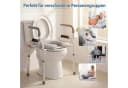 COSTWAY WC-Aufstehhilfe Toilettensitzerhöhung mit Griff Weiß/Silber Bild 5