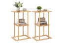 COSTWAY Beistelltisch 2er Set Bambus Natur Bild 2