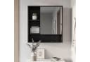 COSTWAY Spiegelschrank Badezimmer Schwarz/Weiß mit Spiegeltür Bild 1
