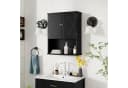 COSTWAY Hängeschrank Badezimmerschwarz mit verstellbarem Regal Bild 1
