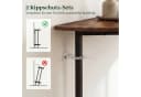 COSTWAY Konsolentisch Halbrund Braun Schwarz 100cm Bild 4