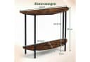 COSTWAY Konsolentisch Halbrund Braun Schwarz 100cm Bild 5