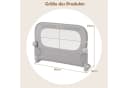 COSTWAY Bettschutzgitter Klappbar Grau U-Gestell Bild 3