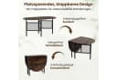 COSTWAY Esstisch Klappbar Braun Schwarz 3-in-1 System Bild 3