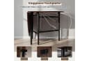 COSTWAY Esstisch Klappbar Braun Schwarz 3-in-1 System Bild 4
