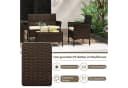 COSTWAY Balkonset 4-tlg. Rattan mit Zweisitzer, 2 Stühlen, Tisch & Kissen Bild 4