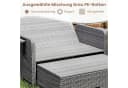 COSTWAY Loungebett Gartenliege mit Stauraum & verstellbarer Lehne Rattan Bild 5