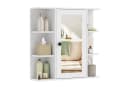 COSTWAY Spiegelschrank Badschrank Weiß mit Spiegel & Stauraum Bild 2