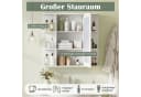 COSTWAY Spiegelschrank Badschrank Weiß mit Spiegel & Stauraum Bild 3