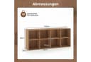 COSTWAY Bücherregal 8 Fächer Natur Holz Bild 3