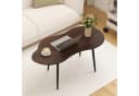 COSTWAY Couchtisch Wolkenform Braun Holzspanplatte Metall Bild 1