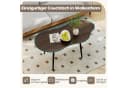 COSTWAY Couchtisch Wolkenform Braun Holzspanplatte Metall Bild 4