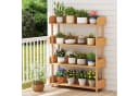 COSTWAY Bücherregal Holz Standregal mit 4 Ebenen Beige Bild 1