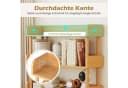 COSTWAY Bücherregal Holz Standregal mit 4 Ebenen Beige Bild 3