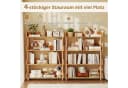 COSTWAY Bücherregal Holz Standregal mit 4 Ebenen Beige Bild 4