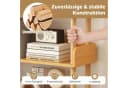 COSTWAY Bücherregal Holz Standregal mit 4 Ebenen Beige Bild 5